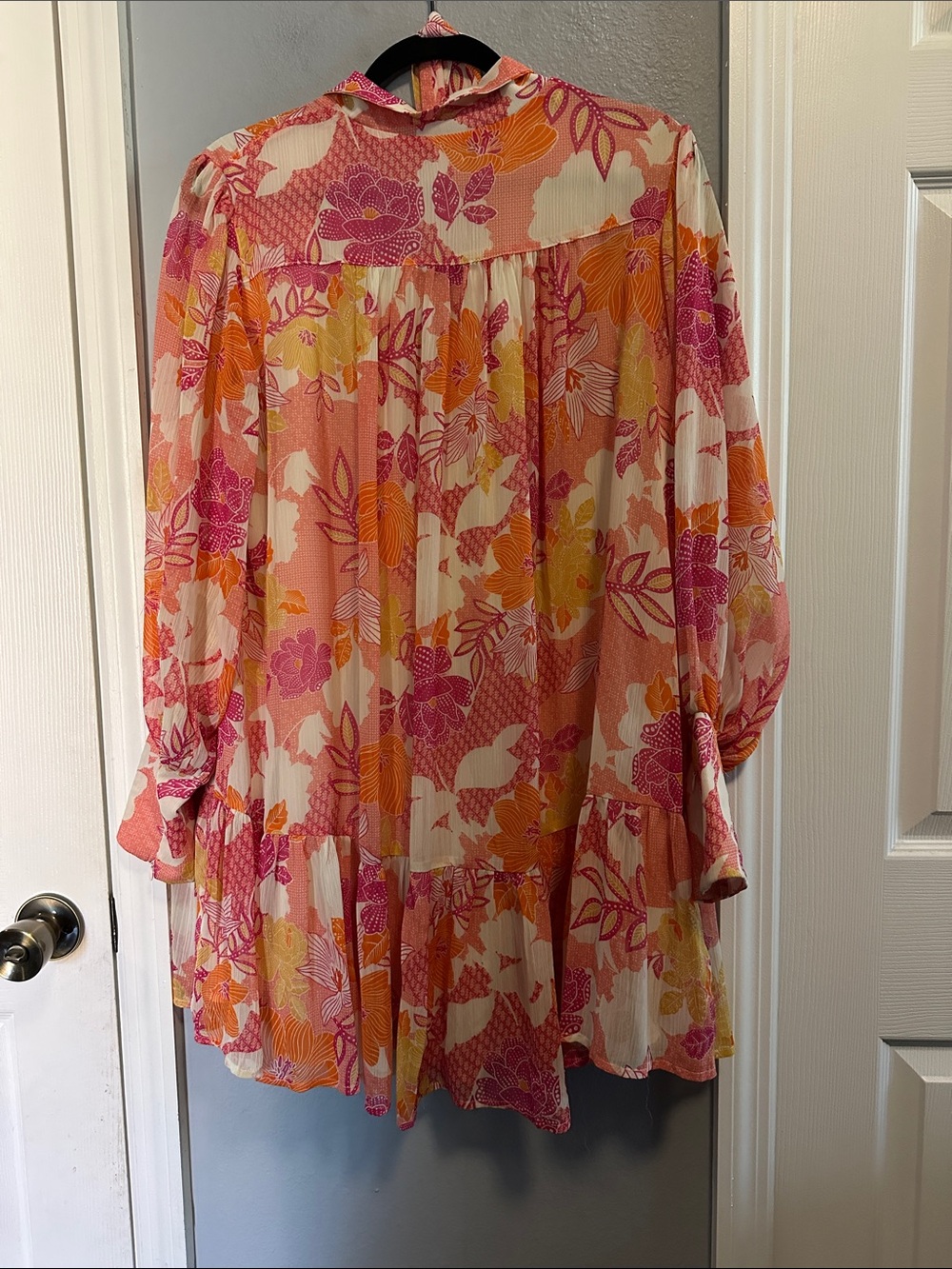 Fate Pink, Orange & Cream Floral Mini Dress - Picture 7 of 8
